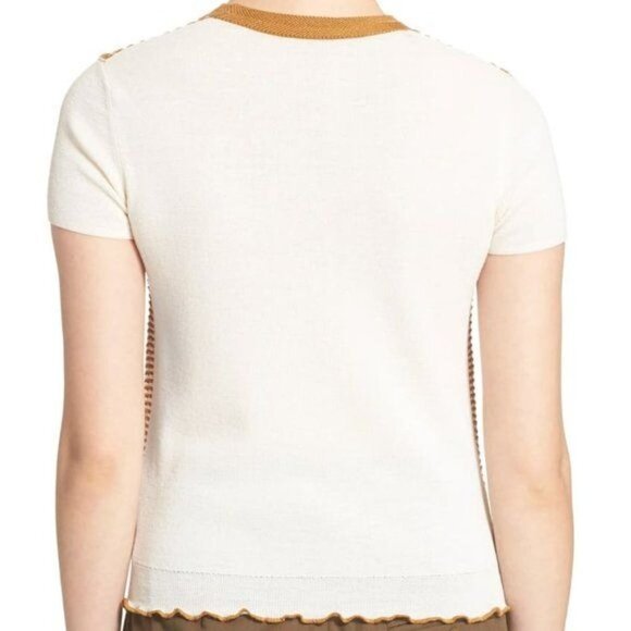 3.1 PHILLIP LIM S Lettuce Edge Shrunken Knit Tee - Picture 4 of 12